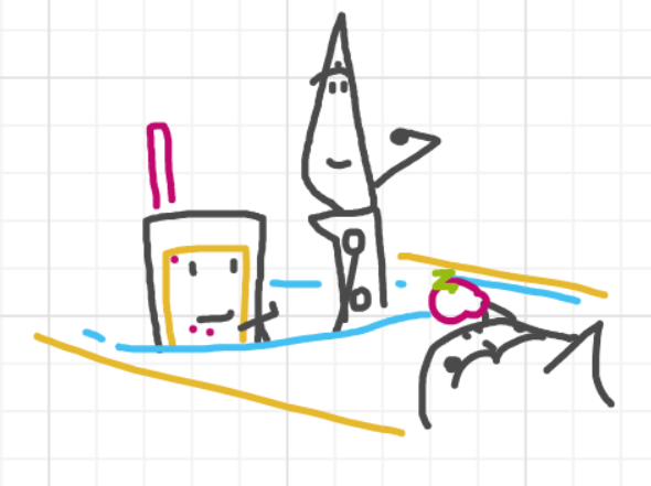 A panel from Running Duos, episode four of the Board Boards object show by Furretwalk/WalkingFurret.